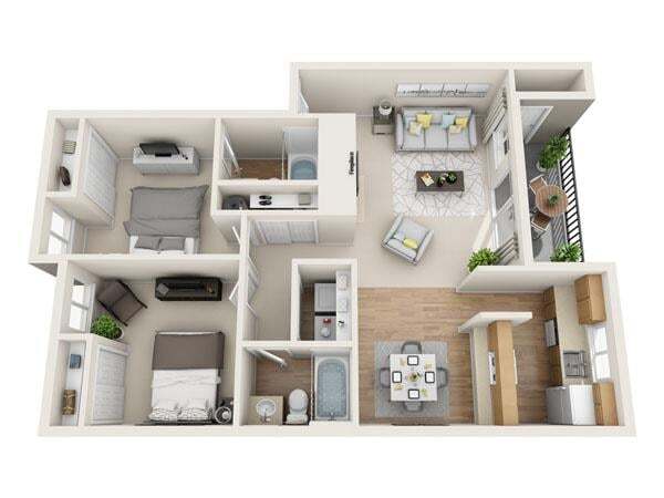 Floorplan - The Park at Cooper Point Apartments