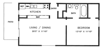 1BR/1BA - Cornerstone Apartments