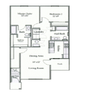 2BR/2BA - Maple Tree Apartments