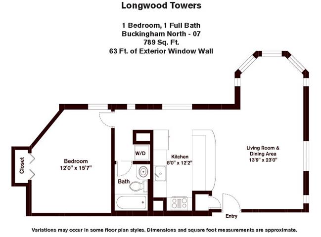 Floorplan - Longwood Towers