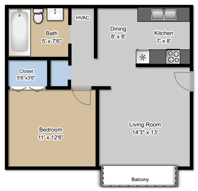 Floorplan - El Chaparral Apartments