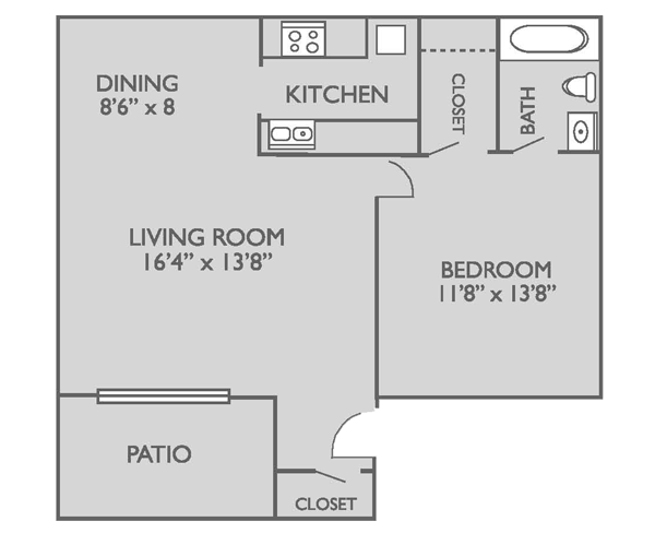 Floorplan - Brookhollow Apartments