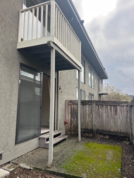 Fenced in backyard with patio and deck off master bedroom - 10320 NE 186th St