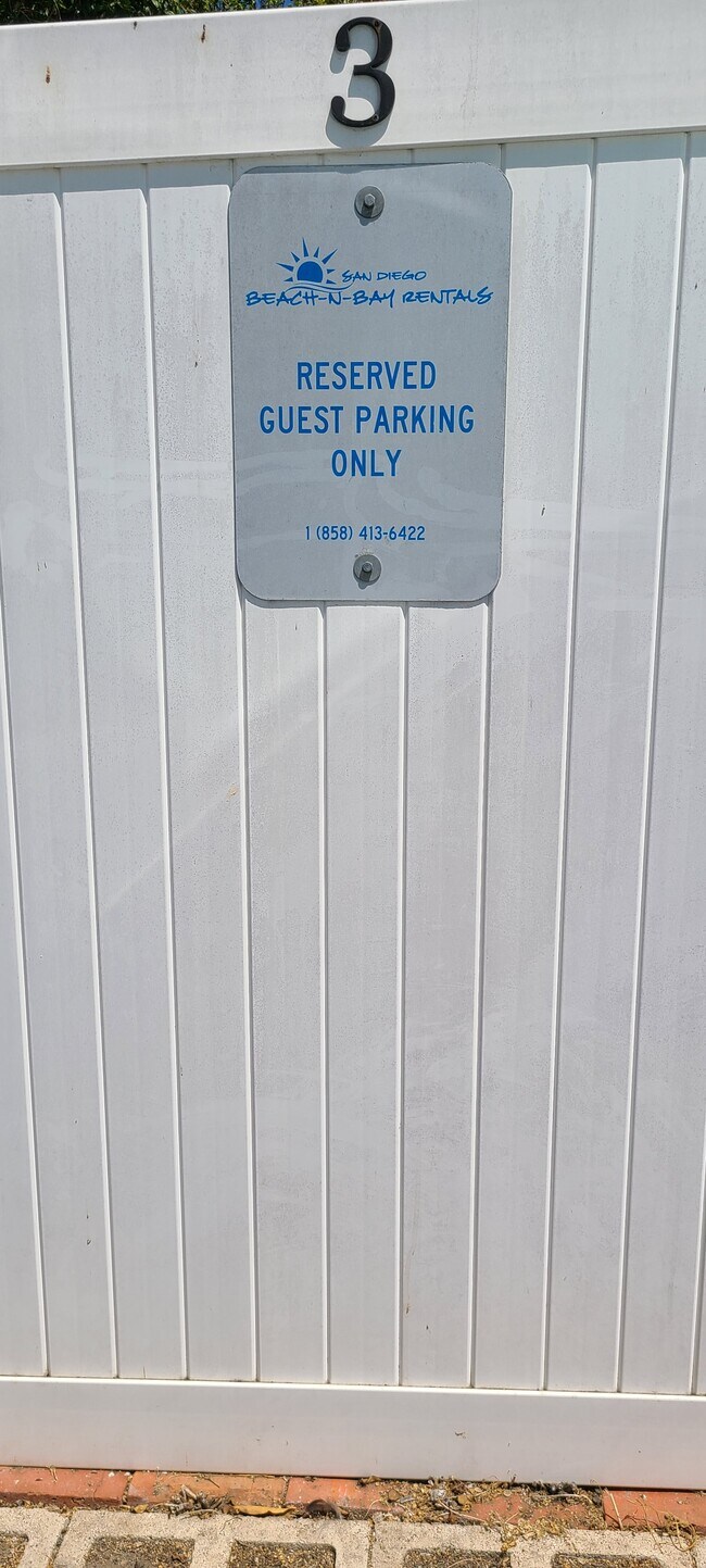dedicated parking - 1442 Pacific Beach Dr