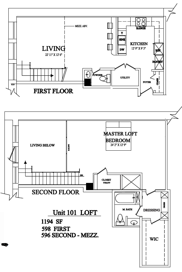 Floor Plan 1194 SF - The Glenny