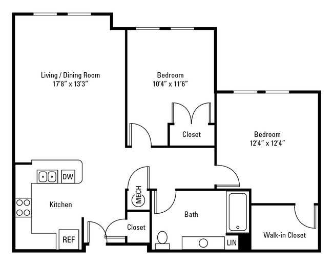 Floorplan - Villa Capri Apartment Homes