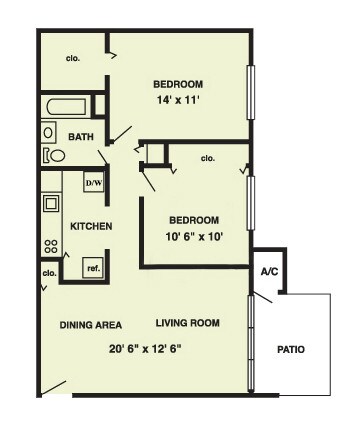 Floorplan - The Palms Apartments