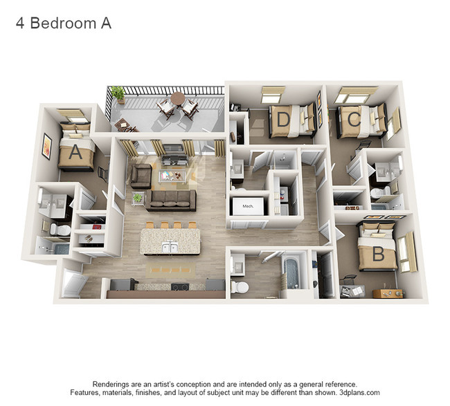 Floorplan - 507 Second | Student Housing