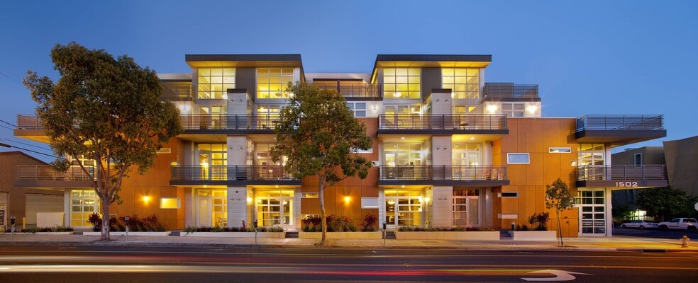 Enchanting Nightscape: Bixby Apartments Exterior View - Bixby