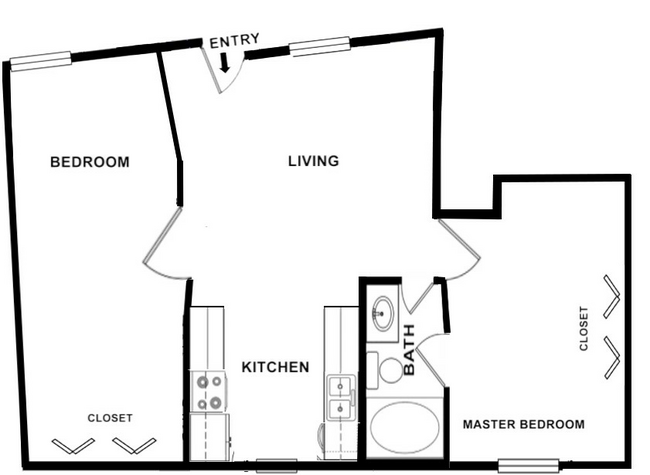 2X1 Floorplan.jpg - The Annex Apartments