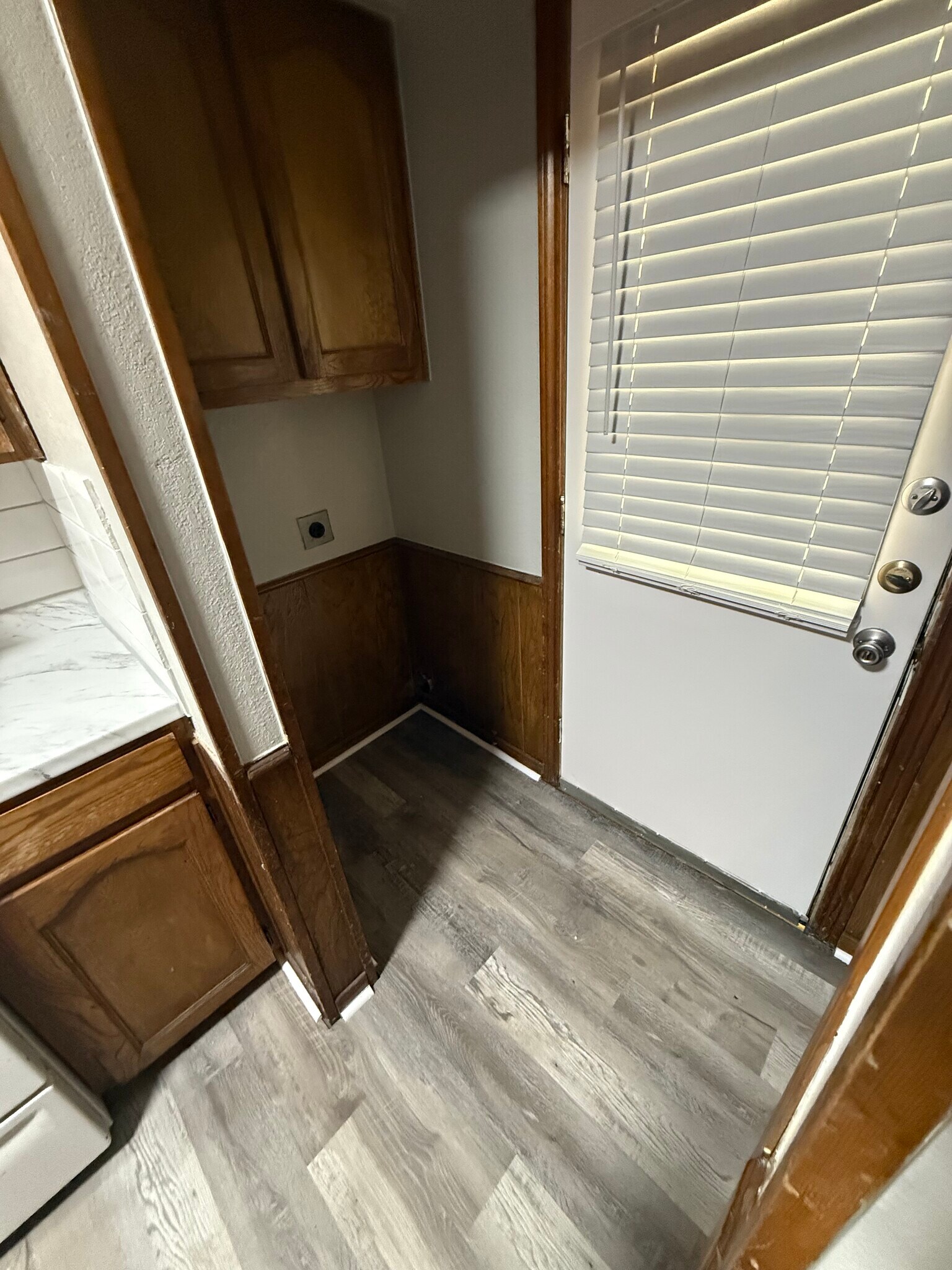 Laundry area and side door - 1401 Lackey Ct