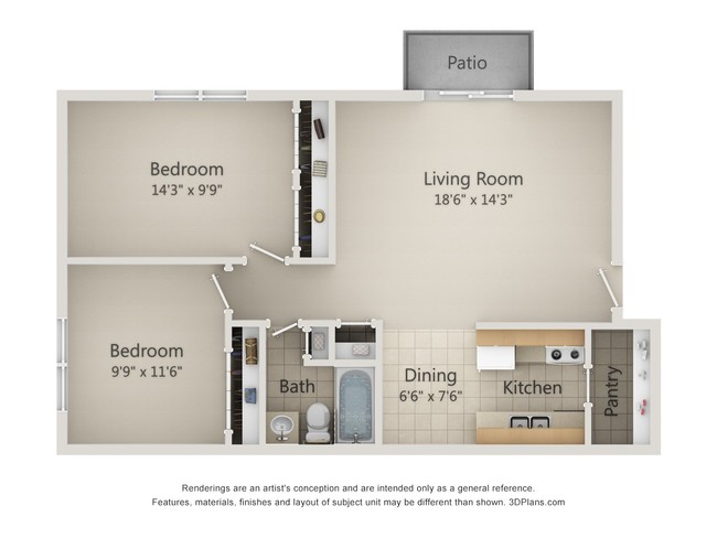 Two bedroom - Liberty Heights