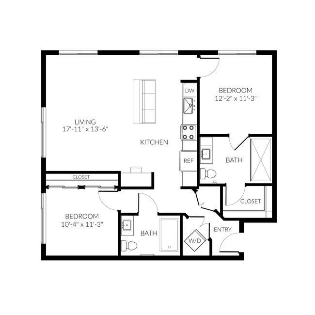 Floorplan - Huntington Apartment Homes
