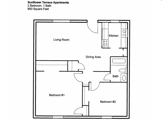 2BR/1BA - SUNFLOWER TERRACE APARTMENTS