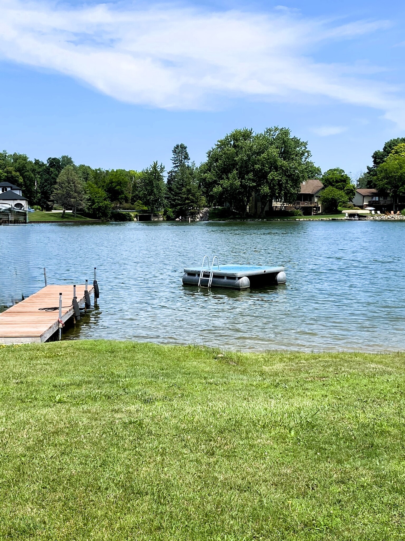 70 foot frontage with dock and swim platform. - 1611 Ludean Dr