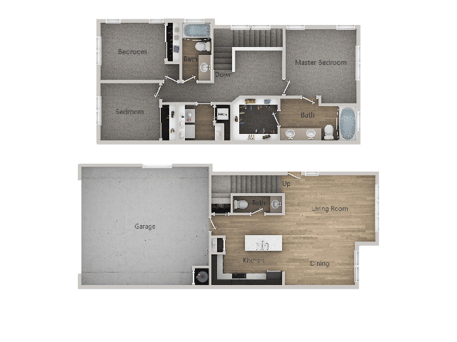 Floorplan - Parc on 5th Apartments & Townhomes