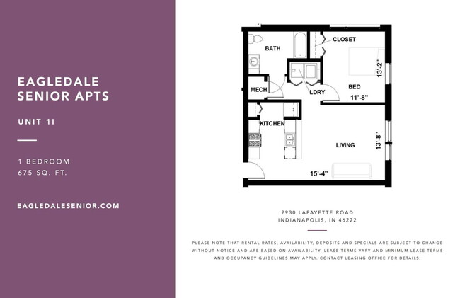 Floorplan - Eagledale Senior Apartments