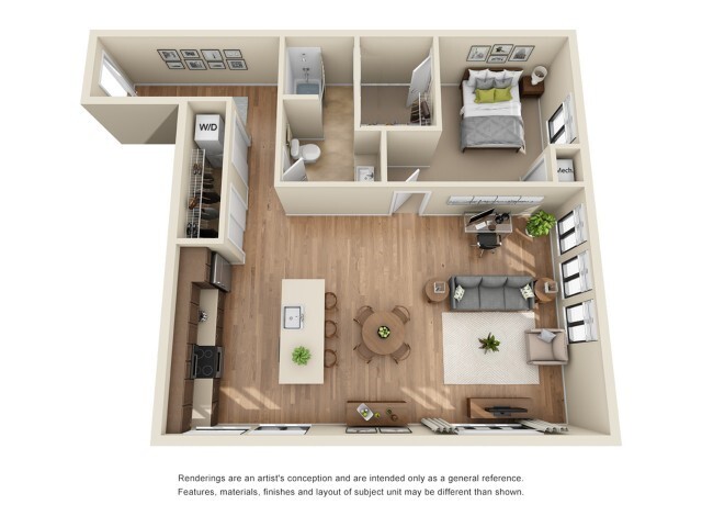 1 Bed 1 Bath - Park 19