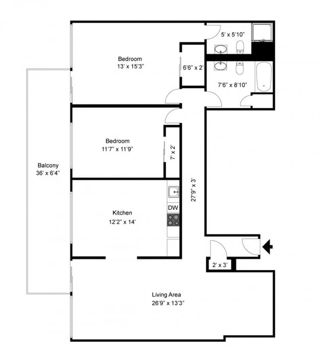 Two Bedroom Hamilton - Hamilton Hall