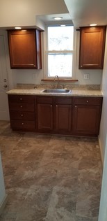 Some of the new kitchen cabinets and counters - 629 Park Ave