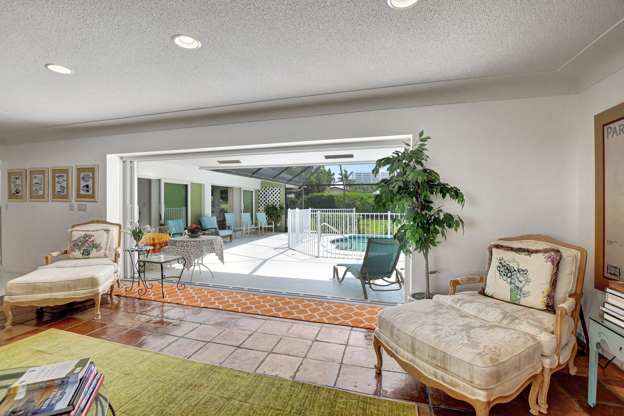 Living room with view of patio - 1350 Spanish River Rd