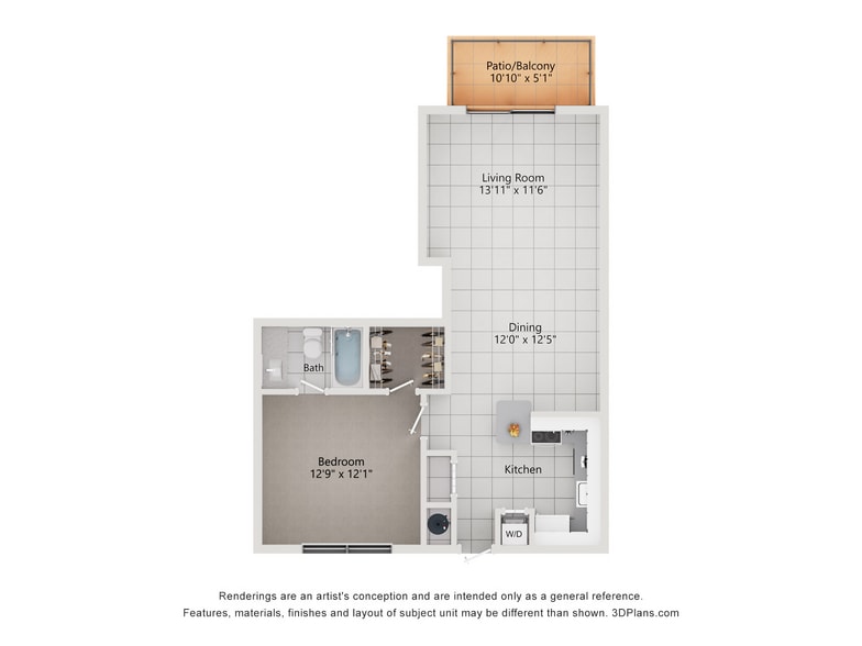 A1R_1Bed_1Bath_ 770 Sq Ft - 4120 at Palm Beach Gardens Apartments