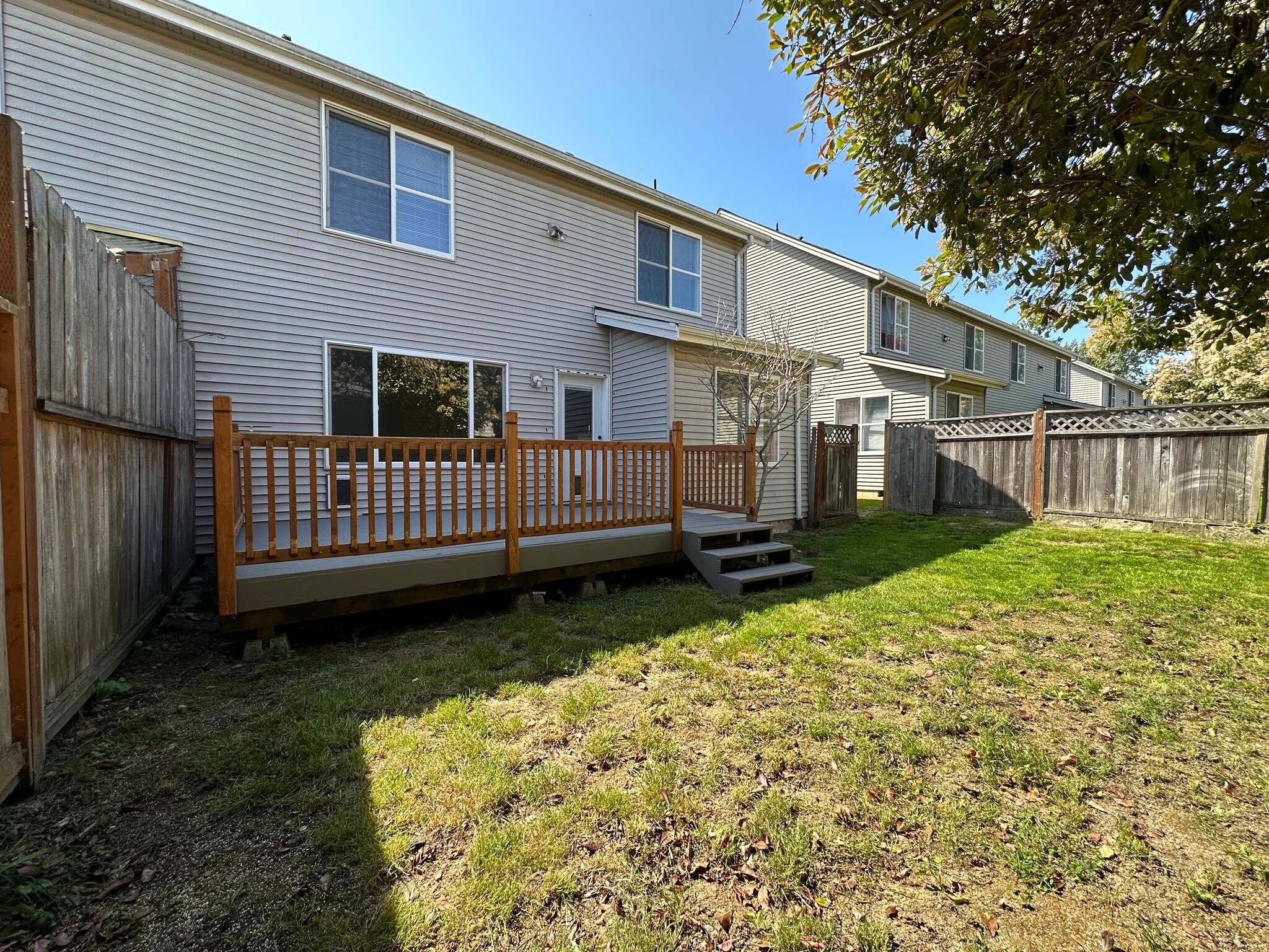 Fully Fenced back yard w/ private deck - 3016 Pacific St.