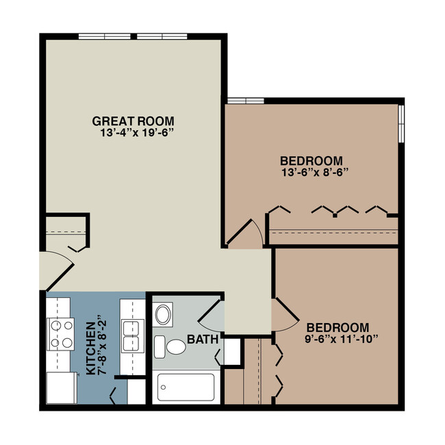 Floorplan - Lakeside Manor Apartments