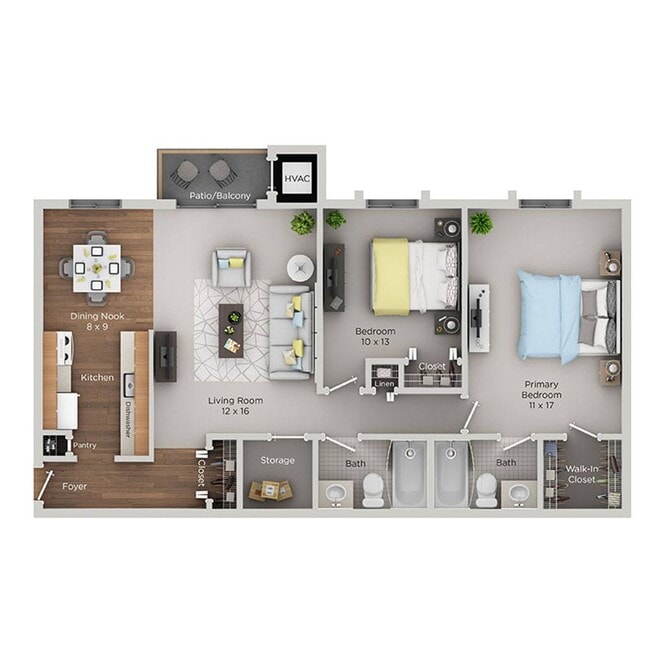 Floorplan - Merriman Woods Apartments