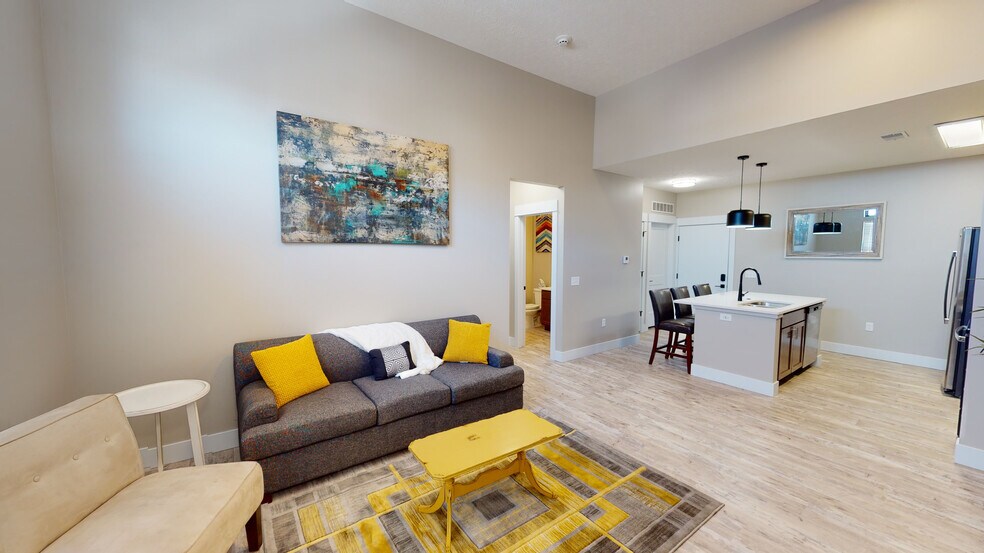 Schwab Furnished Living Room - Element 30 Apartments