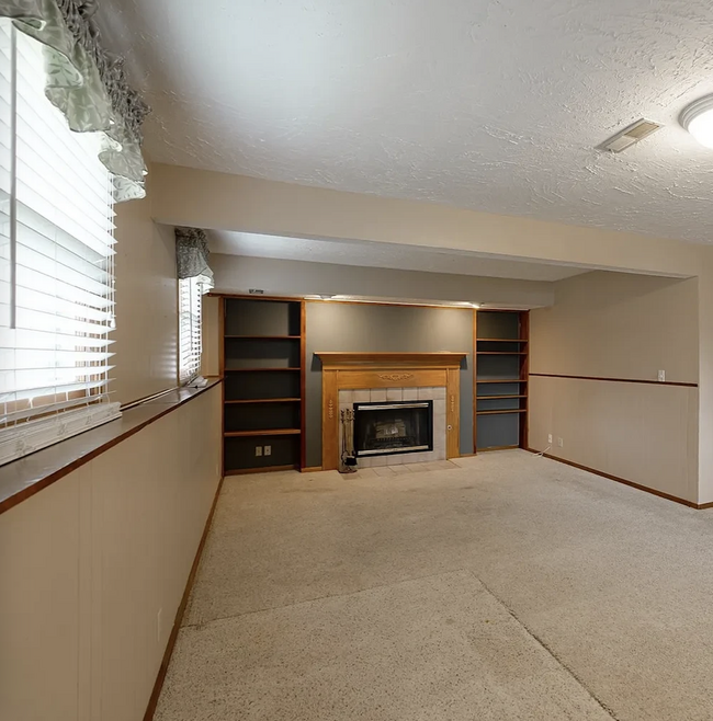 Lower Level Fireplace - 1411 Chadwick Dr