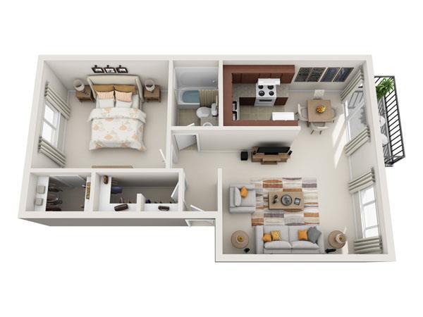 Floorplan - Lakeside Landing Apartments