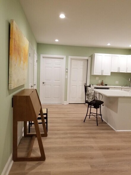 Main room looking toward master bedroom - door on right, on left is 2nd bathroom. - 1632 5th St NW