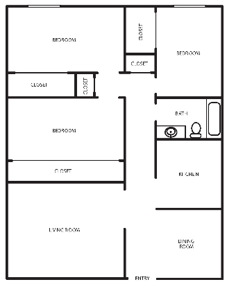 3BR/1BA - Brent Manor Apartments