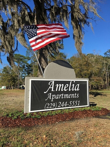 Amelia Welcome sign - Amelia Apartments