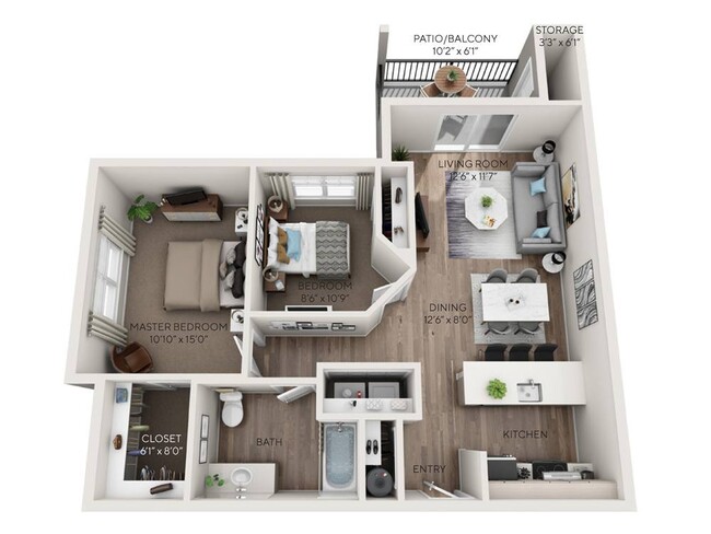 Floorplan - Glacier Run Apartments