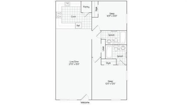 Floorplan - Oak Park Apartments