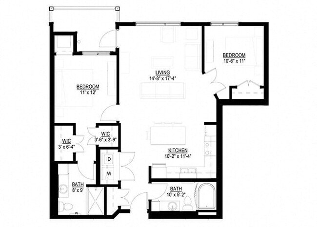 Floorplan - The Legends of Champlin 55+ Apartments