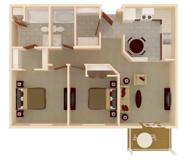 Floorplan - Amber Fields Apartments