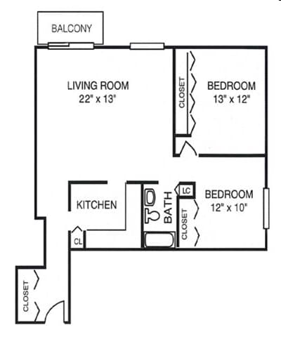 2BR/1BA - Riverwoods Apartments