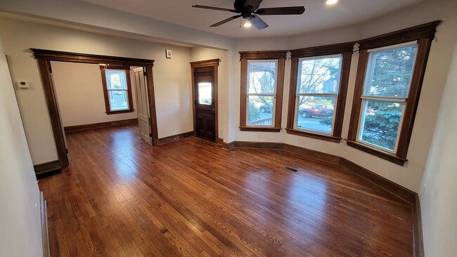 Living room looking into front bedroom/ office - 57 Oxford St