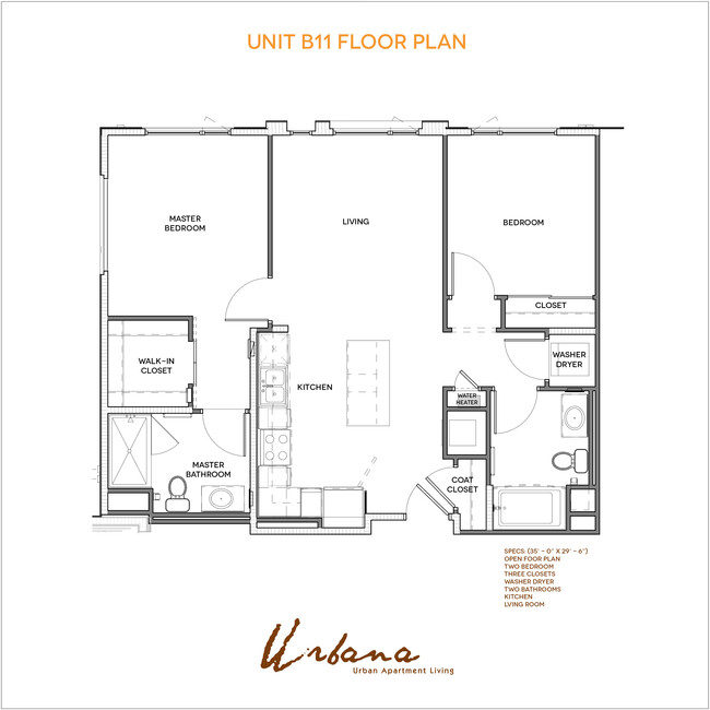 B11 Floorplan - Urbana Chula Vista Luxury Apartments