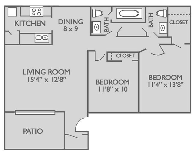 Floorplan - Brookhollow Apartments