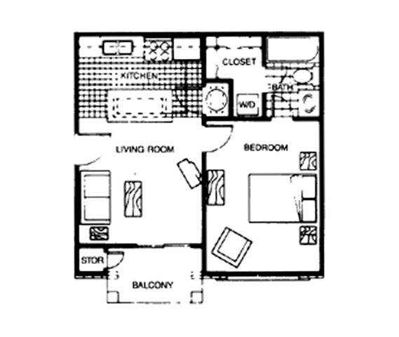 1BR/1BA - Greenbriar Apartments