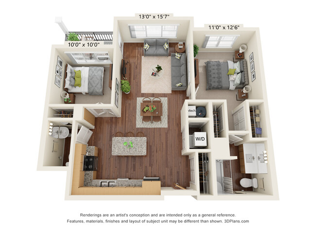 Floorplan - Preserve at Peachtree Shoals 55+ Apartments