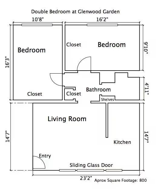 Floorplan - Glenwood Garden Apartments