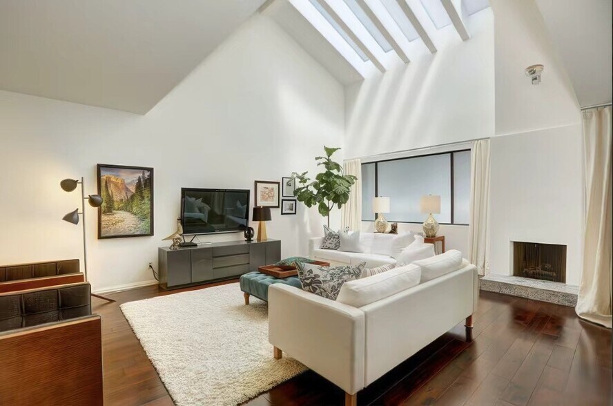Living room with fireplace - 1120 Granville Ave