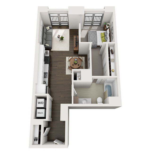 The Dianne - 1x1 E - 1 Beds - 1 Baths - 679 Sq. ft. - Dianne