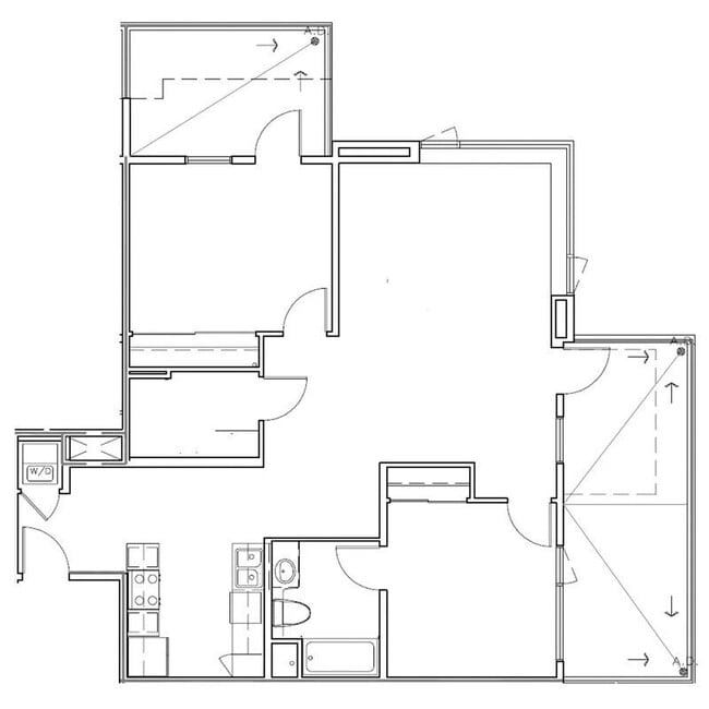 Lugano 2x2 floor plan Lugano Apartments PR III LLC - Lugano Apartments PR III LLC