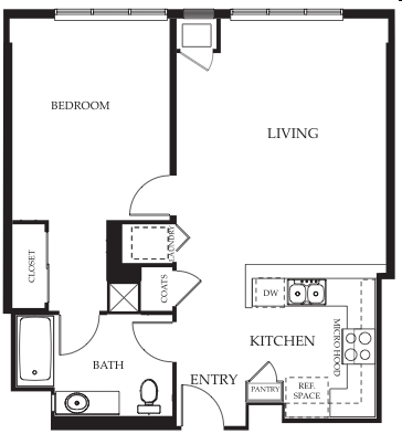 1BR/1BA - Skyline at Tamien Station Apartments